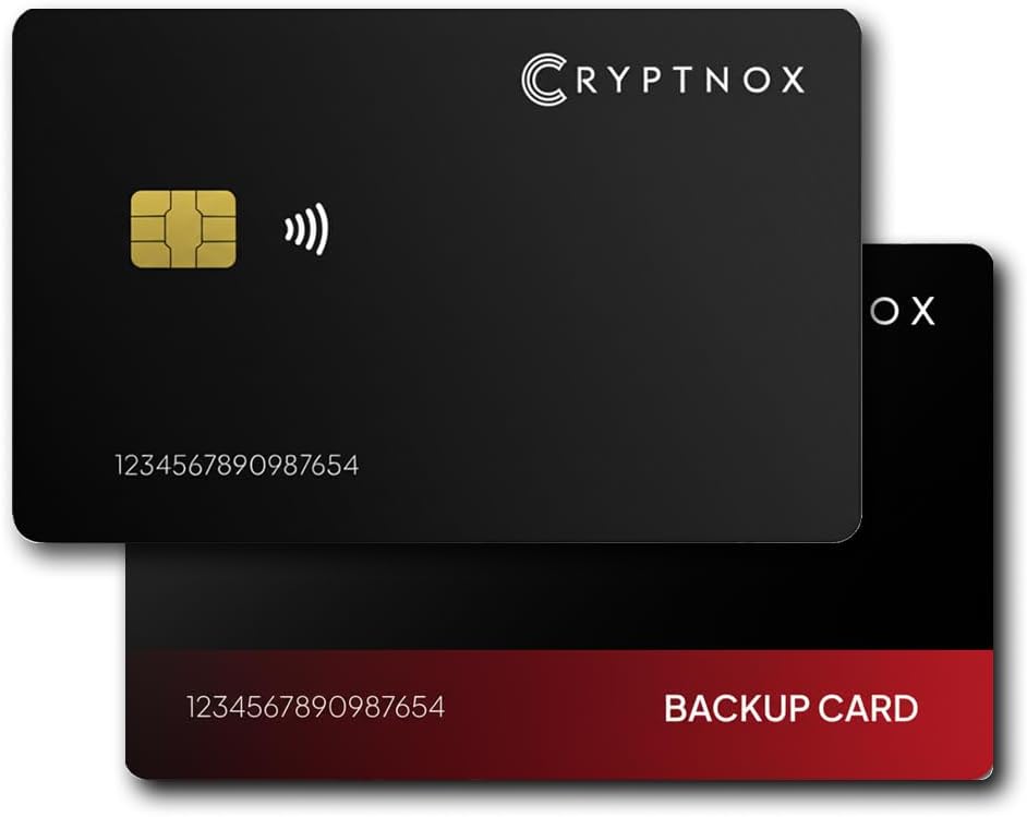 Ultra Secure Crypto Hardware Wallet – Pack OF 2 |Crypto Wallet Cold Storage for Bitcoin, Ethereum, Nfts & More | Biometric Pairing, Encrypted NFC Tap-To-Sign | Bonus FIDO2 Security Key Functionality