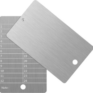 Steel Bitcoin Wallet, Cryptocurrency Wallet for Hardware Cold Wallet Backup, Bitcoin Crypto Seed Storage Compatible with All BIP39 Hardware（2 Plates and Anti-Tamper Seals,Stainless Steel）